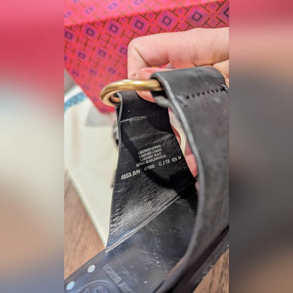 Tory Burch Brannan Studded Sandals Black Leather Women's 6.5 $248 - Picture 16 of 16